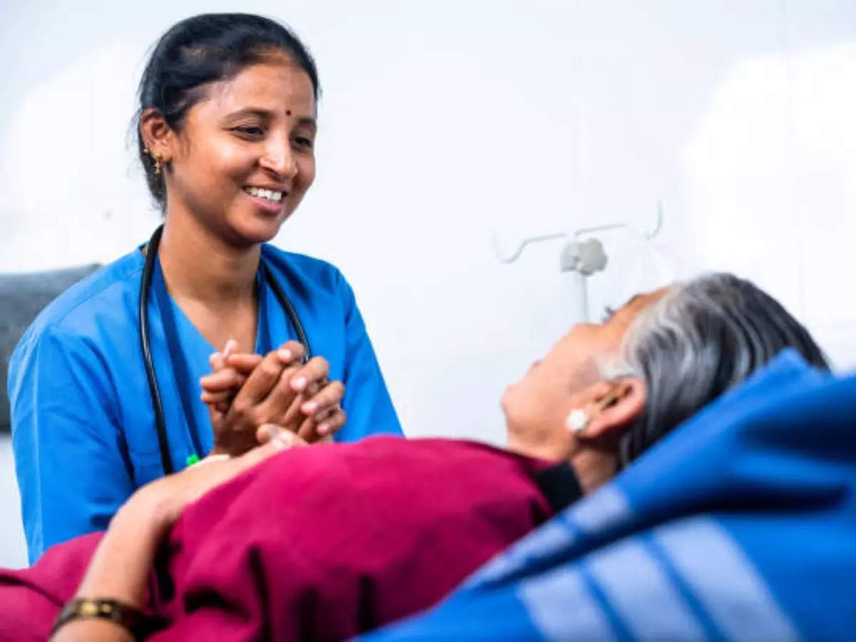 Aged women being taken care of at Atman Care Home